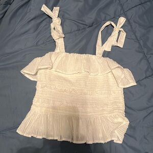 White bow tank top